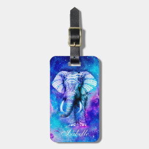 Hipster Elefantennebel Raum. Gepäckanhänger