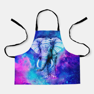 Hipster Elephant Nebula Space Schürze