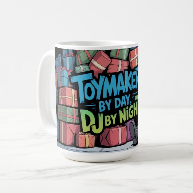 Hipster Elf DJ  Kaffeetasse (Vorderseite Links)