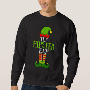 Hipster Elf Matching Familiengruppe Weihnachts-Par Sweatshirt