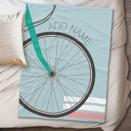 Hipster Fahrrad mit Individuelle Name Fleecedecke