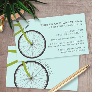 Hipster Fahrrad mit Individuelle Name Visitenkarte