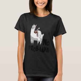 Hipster Faultier schläft auf Alpaka Lama mit Sonne T-Shirt
