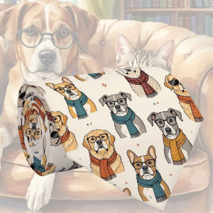 Hipster Faux Seide Stylischer Hund Gentleman's Krawatte