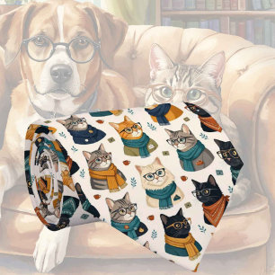 Hipster Faux Seide Stylischer Katzen-Gentleman Krawatte