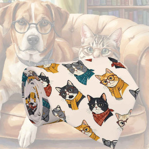 Hipster Faux Seide   Stylischer Katzen-Gentleman Krawatte