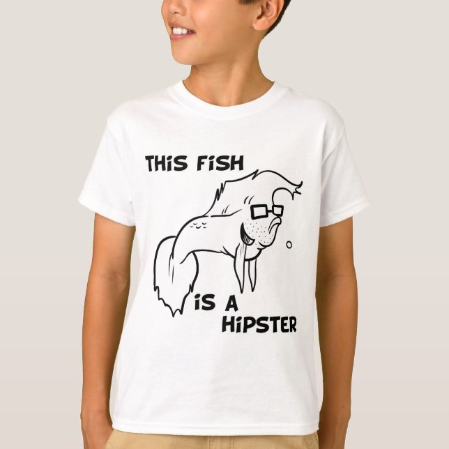 Hipster Fish T-Shirt (Vorderseite)