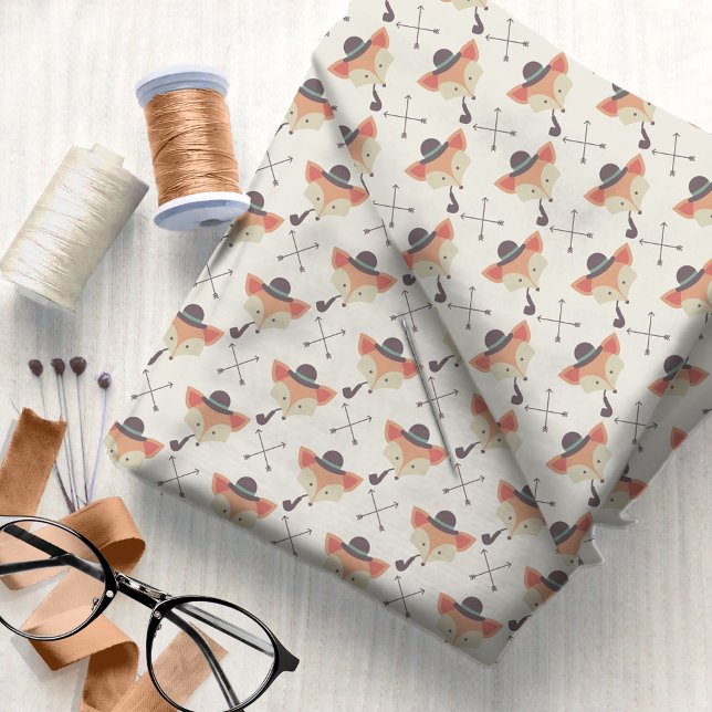 Hipster Fox, Bowler Hat, Pipe #8 ID1073 Stoff (Von Creator hochgeladen)