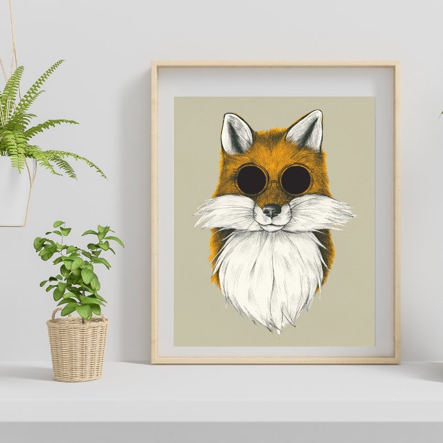 Hipster Fuchs Poster (Von Creator hochgeladen)