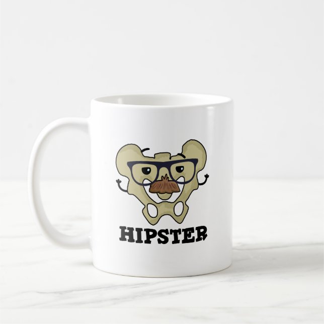 Hipster Funny Angesagt Bone Anatomie Pun Kaffeetasse (Links)