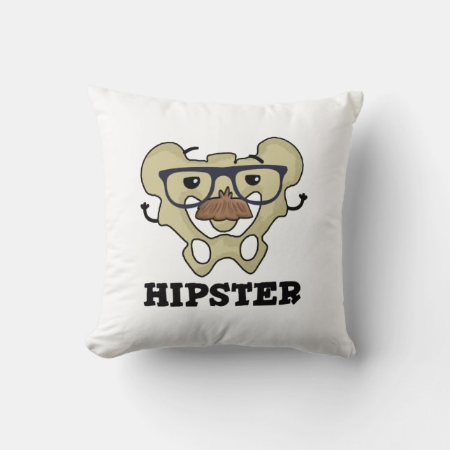 Hipster Funny Angesagt Bone Anatomie Pun Kissen (Vorderseite)