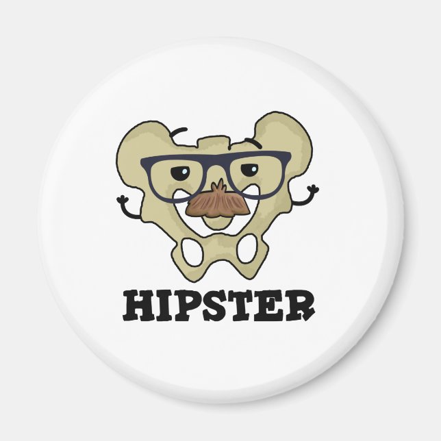 Hipster Funny Angesagt Bone Anatomie Pun Magnet (Vorne)