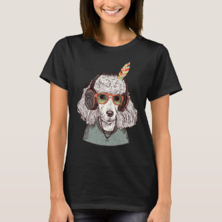 Hipster Funny Poodle T- T-Shirt