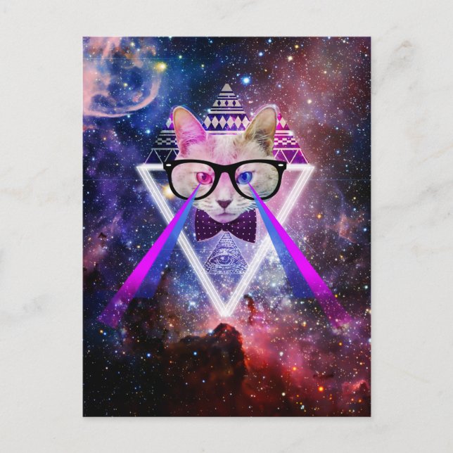 Hipster-Galaxie Postkarte (Vorderseite)