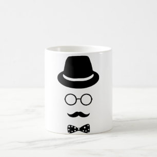 Hipster-Gesichts-Tasse Tasse