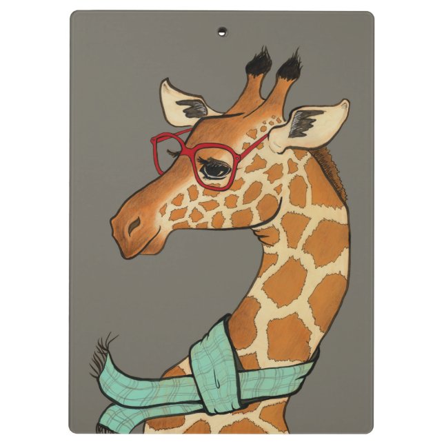 Hipster-Giraffe Klemmbrett (Rückseite)