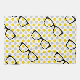 Hipster-Glas-Polka-Punkt-Küchen-Tuch Geschirrtuch