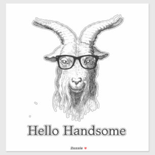 Hipster Goat Aufkleber