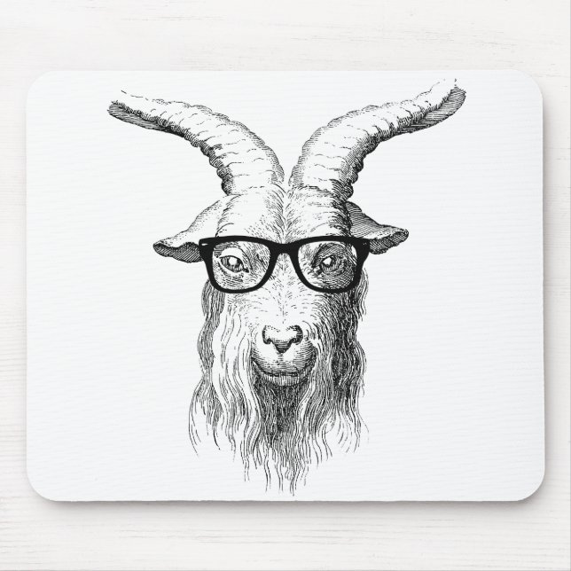 Hipster Goat Mousepad (Vorne)