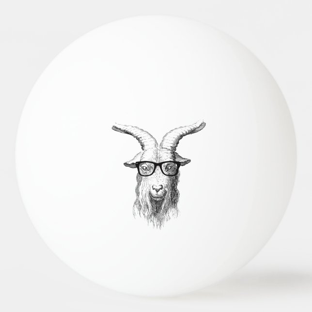 Hipster Goat Tischtennisball (Vorderseite)