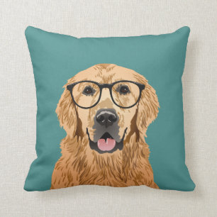 Hipster-goldener Retriever Kissen