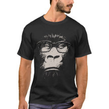 Hipster-Gorilla mit Gläsern