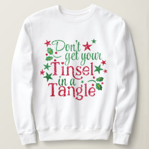 Hipster Holiday Tinsel in Tangle Weihnachten Sweatshirt