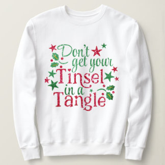 Hipster Holiday Tinsel in Tangle Weihnachten Sweatshirt