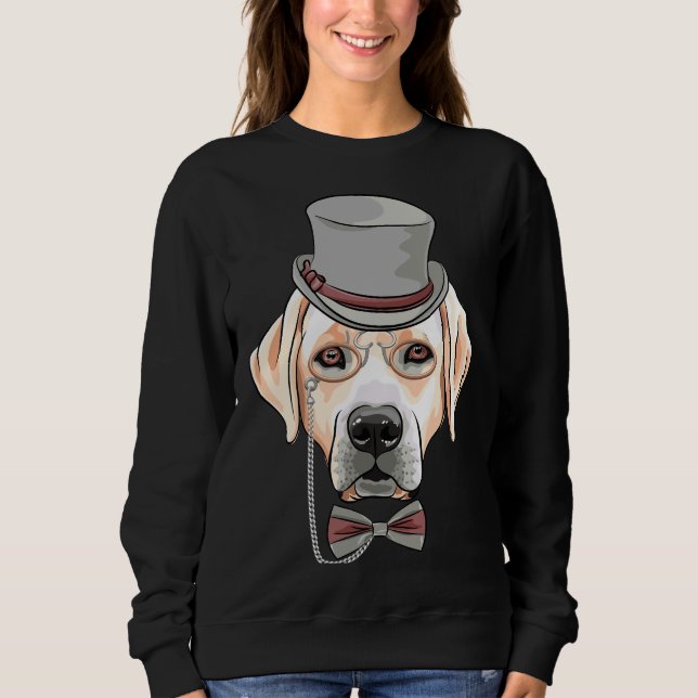 Hipster Hund Labrador Retriever Sweatshirt (Vorderseite)