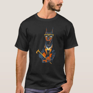 Hipster Hund mit Brille Goofy Geek Dog T-Shirt