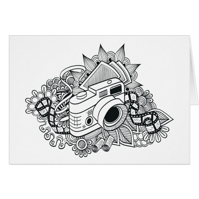 Hipster-Kamera-Gekritzel (Vorderseite (Horizontal))