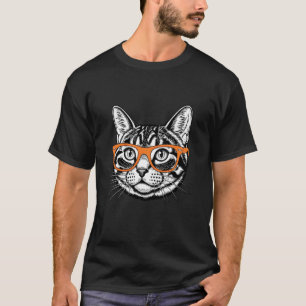 Hipster-Katze Cooler Haustierliebhaber für Frauen, T-Shirt