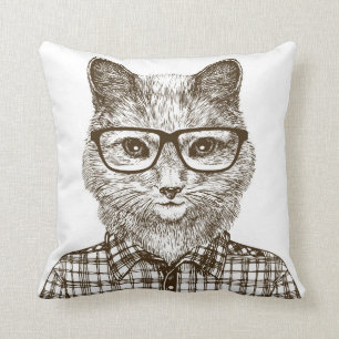 Hipster-Katze Kissen
