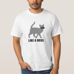Hipster-Katze mögen einen Chef T-Shirt