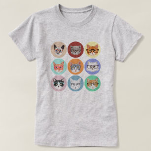 Hipster Katzen T-Shirt