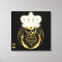 Hipster King Skull König Barbu und Must Leinwanddruck