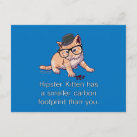 Hipster Kitten Postkarte