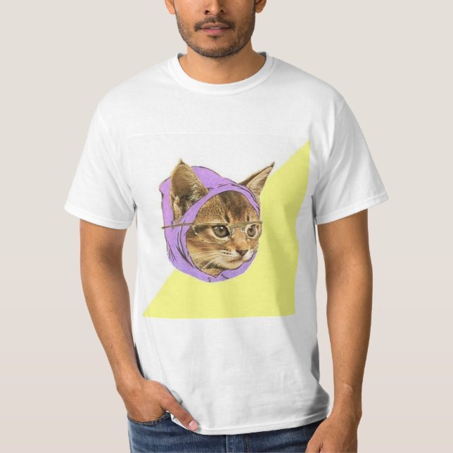 Hipster Kitty Cat Advice Animal Meme T-Shirt (Vorderseite)