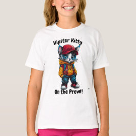 Hipster Kitty on the Prowl! Cooler Cat Urban Style T-Shirt