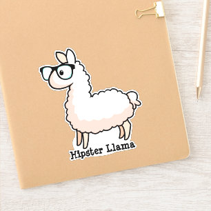 Hipster-Lama Aufkleber