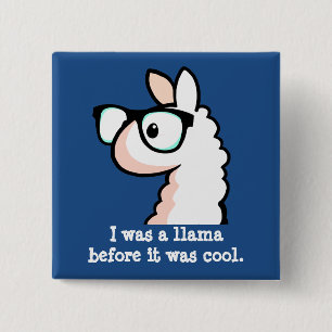 Hipster-Lama Button