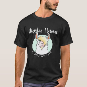 Hipster Lama ist nicht amüsierter Alpakaliebhaber T-Shirt