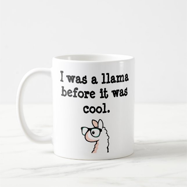 Hipster-Lama Kaffeetasse (Links)