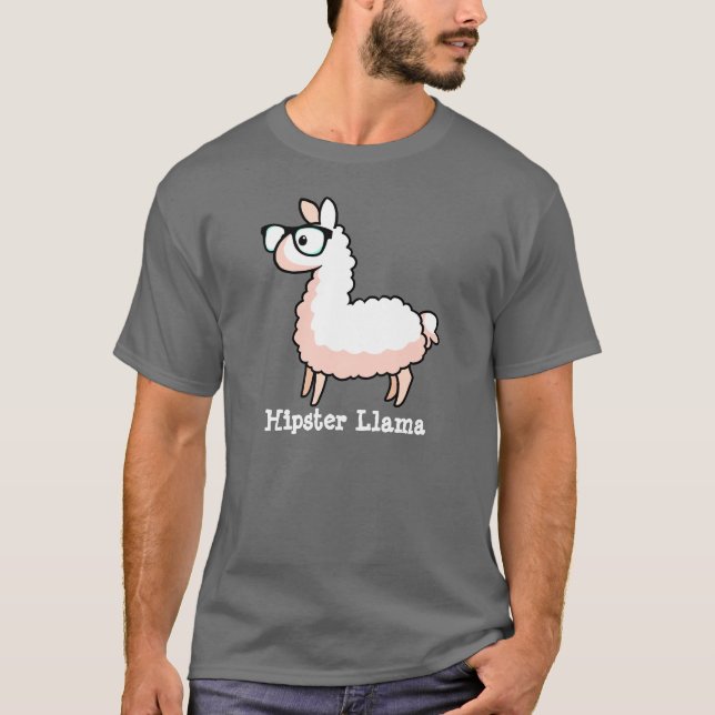 Hipster-Lama T-Shirt (Vorderseite)