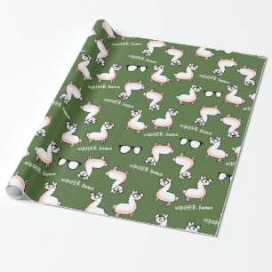 Hipster-Lama-Verrücktheit Geschenkpapier