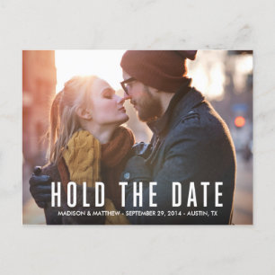 Hipster Liebe   Save the Date Postkarte