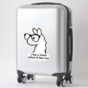 Hipster Llama Aufkleber