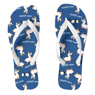 Hipster Llama Flip Flops