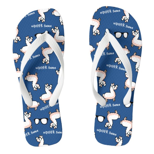Hipster Llama Flip Flops (Fußbett)