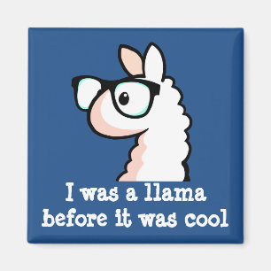 Hipster Llama Magnet